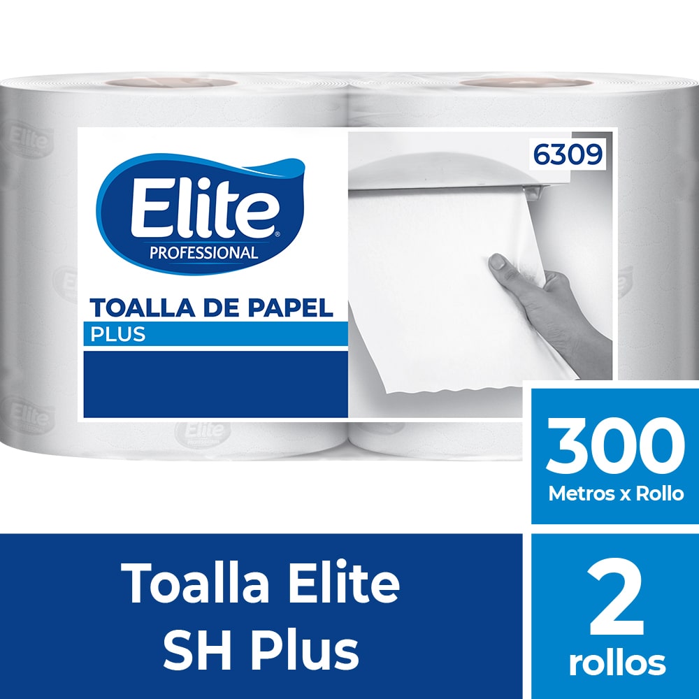 Toalla en Rollo Elite Hoja Simple 2 x 300 m